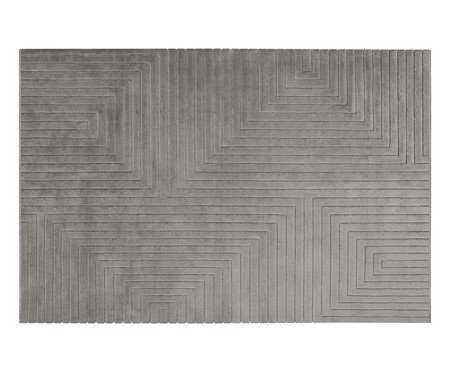 Tapete Tecido Movimentos Ortogonais Cromio Cinza | Westwing