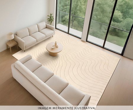 Tapete Tecido Movimentos Curvas Snow Bege | Westwing