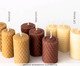 Conjunto de Vela Favo Marrom - 4 cm, brown | WestwingNow