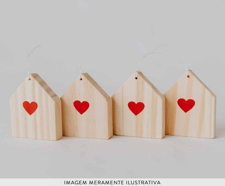 Conjunto de Pingentes Casinha Coração | Westwing