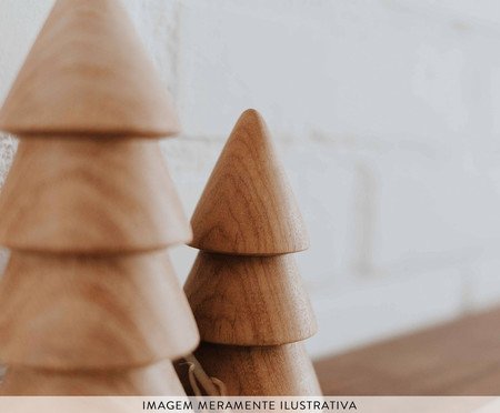 Adorno Pinheiro Torneado Pequeno - Material Sustenável | Westwing