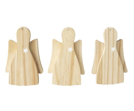 Conjunto de Pingentes Anjos, Natural | WestwingNow