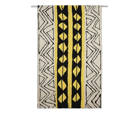 Manta Pele de Serpente Papiro Amarelo Preto | Westwing