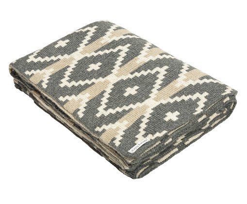 Manta Chevron Jaguar Linho Pérola, multicolor | WestwingNow