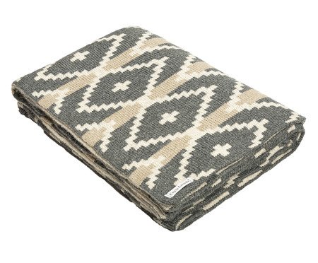 Manta Chevron Jaguar Linho Pérola | Westwing