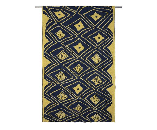 Manta Olho da Curica Classic Blue Amarelo, multicolor | WestwingNow