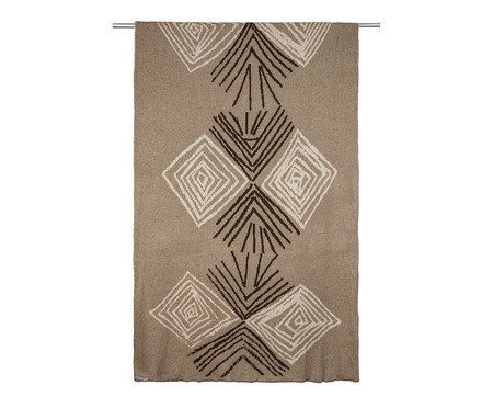 Manta Coruja Guardiã Linho Papiro Cacau | Westwing