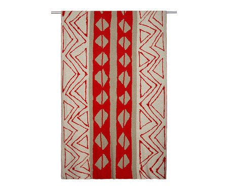 Manta Pele de Serpente Papiro Linho Red | Westwing