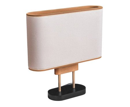 Abajur Duo Dourado Cúpula Linho Cru | Westwing