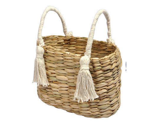 Cesto com Tassel Arari Off-white, Natural | WestwingNow