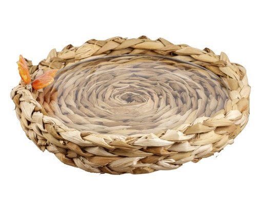Bandeja Butterfly Calcita Laranja, Natural | WestwingNow
