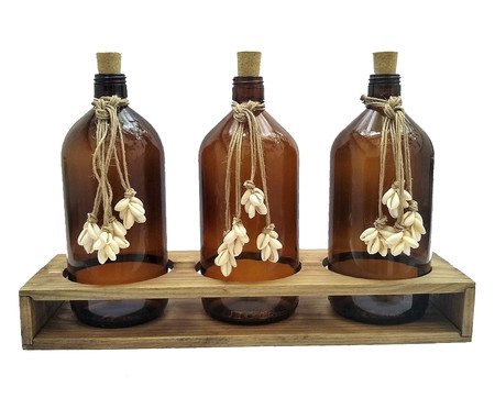 Gaveta Perfumeiro com Garrafa Ambar Natural | Westwing