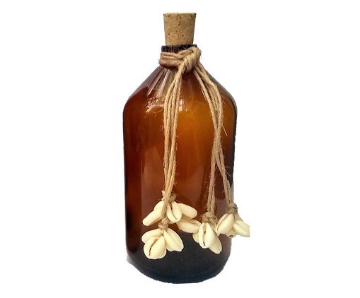 Garrafa Ambar com Buzios Natural Farmácia, Natural | WestwingNow