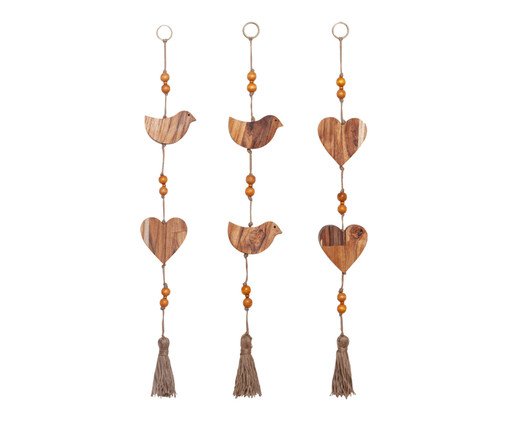 Jogo de Móbile Wood Bird, Natural | WestwingNow