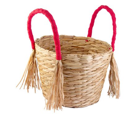 Cachepot Com Alça e Franja Nadi Magenta | Westwing