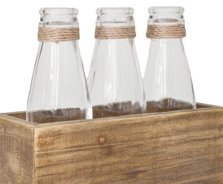 Jogo de Garrafas Decorativas com Suporte Janis Three Lay | Westwing