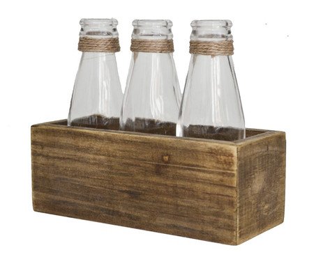 Jogo de Garrafas Decorativas com Suporte Janis Three Lay | Westwing