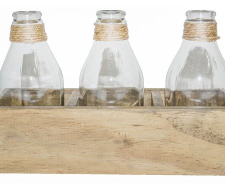 Jogo de Garrafas Decorativas com Suporte Janis Three Tray | Westwing