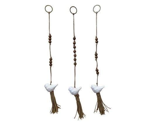 Jogo de Móbile Bird Trio, Natural | WestwingNow