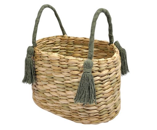 Cesto com Tassel Arari Green, Natural | WestwingNow
