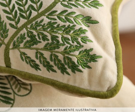 Capa de Almofada Kavya Verde e Cru | Westwing