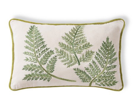 Capa de Almofada Djaya Verde e Cru | Westwing