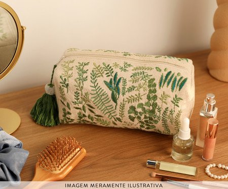 Necessaire Leena Verde e Cru | Westwing