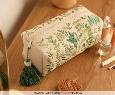 Necessaire Leena Verde e Cru | Westwing