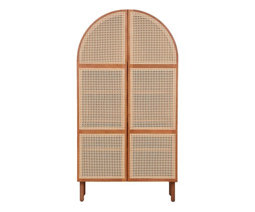 Cristaleira Ricca 2 Portas Palhinha Sextavada, multicolor | WestwingNow