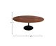 Mesa Saarinen Oval Imbuia Base Preta, preto | WestwingNow