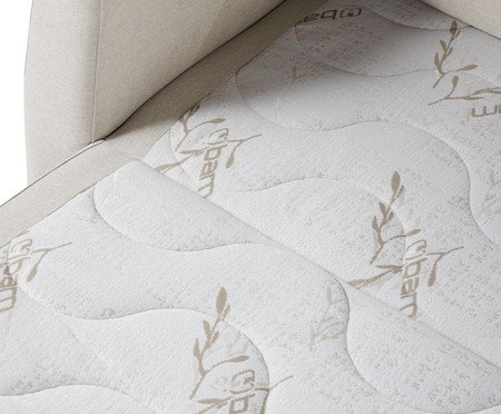 Sofá Cama Nuit 2 Lugares  Linho Marfim | Westwing