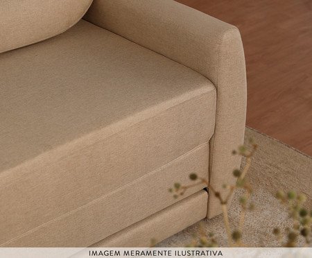 Sofá Cama Nuit 2 Lugares  Linho Cinza | Westwing