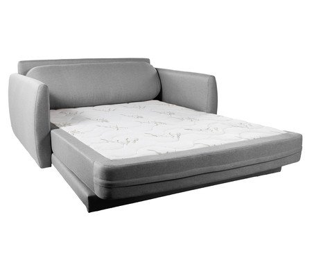 Sofá Cama Nuit 2 Lugares  Linho Cinza | Westwing