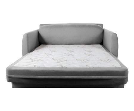 Sofá Cama Nuit 2 Lugares  Linho Cinza | Westwing