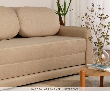 Sofá Cama Nuit 2 Lugares  Linho Fendi | Westwing