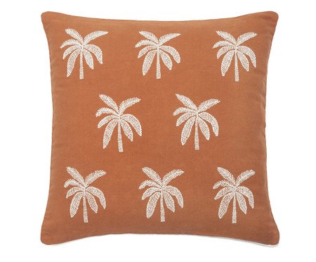 Capa de Almofada Bordado Palmeira Terracota | Westwing