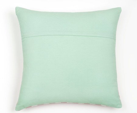 Capa de Almofada Listrada com Bordado Ciao Bella Verde | Westwing