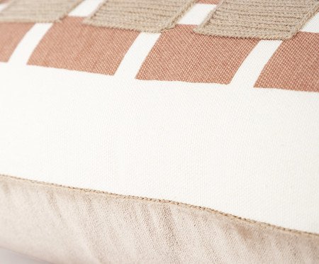 Capa de Almofada com Bordado Geométrico Areia | Westwing