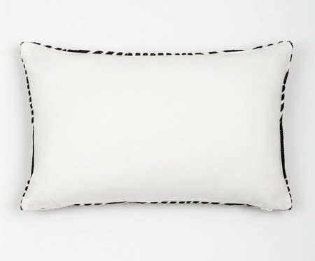 Capa de Almofada Bordado Geométrico Preta e Branca | Westwing