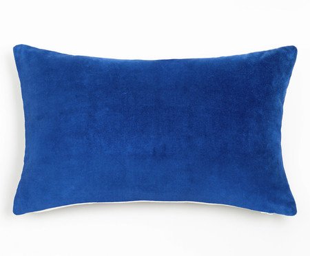 Capa de Almofada com Bordado Geométrico Azul | Westwing