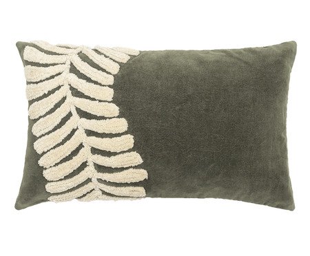 Capa de Almofada Bordado Folhagem Verde | Westwing