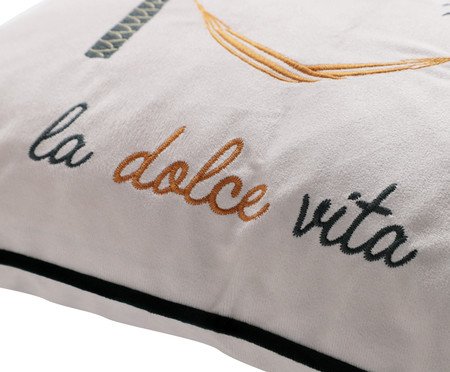 Capa de Almofada Bordada comCordonê La Dolce Vita Off-White | Westwing