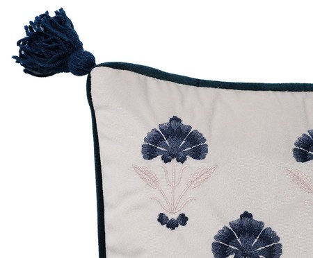 Capa de Almofada Bordada com Tassels Bali Off-White | Westwing