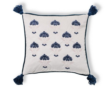 Capa de Almofada Bordada com Tassels Bali Off-White | Westwing