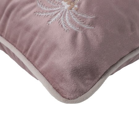 Capa de Almofada Bordada com Cordonê Coqueiros Rosê | Westwing