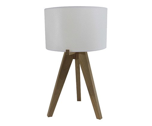 Abajur Coliseu Branco - Bivolt, Marrom | WestwingNow