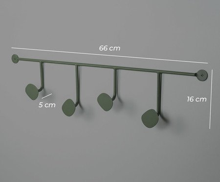Cabideiro de parede Orgânico Lapa Verde Oliva | Westwing