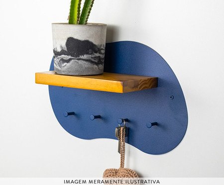 Porta-chaves de Parede Orgânico Moema Azul | Westwing