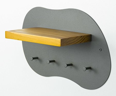 Porta-chaves de Parede Orgânico Moema Cinza | Westwing