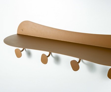 Prateleira Cabideiro Orgânica de Aço Joá TerraCota | Westwing